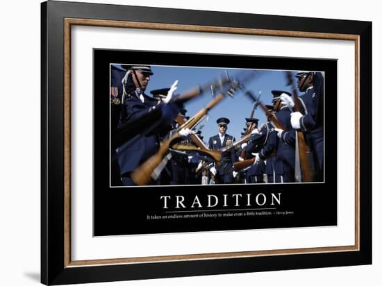 Tradition: Inspirational Quote and Motivational Poster-null-Framed Photographic Print