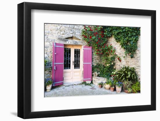 Traditional Architecture in Aigne Village, Languedoc-Roussillon, France-Nadia Isakova-Framed Photographic Print