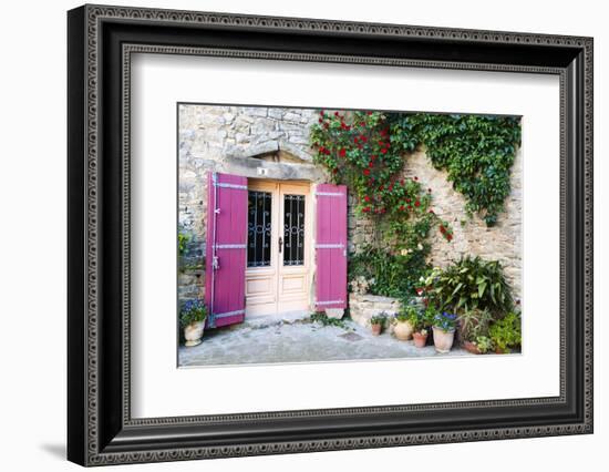 Traditional Architecture in Aigne Village, Languedoc-Roussillon, France-Nadia Isakova-Framed Photographic Print