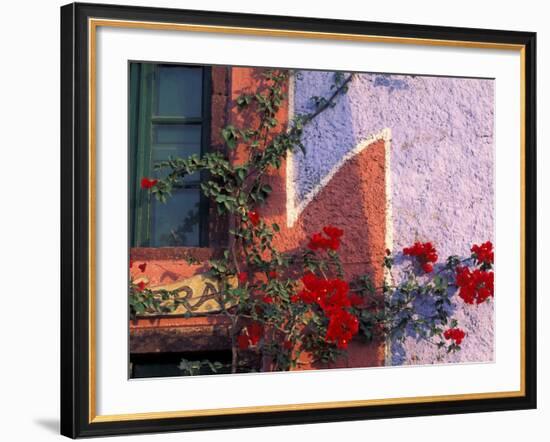 Traditional Architecture on Santorini, Greece-Keren Su-Framed Photographic Print