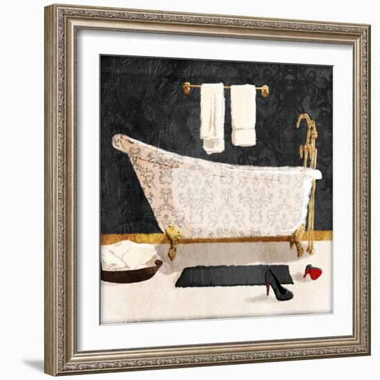 Traditional Bath V2-Jace Grey-Framed Art Print