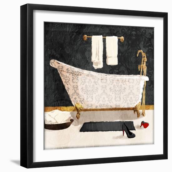 Traditional Bath V2-Jace Grey-Framed Art Print