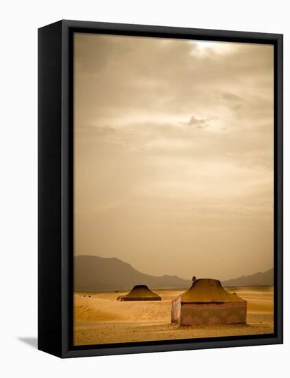 Traditional Bedouin Tents in the Sahara Desert, Near Zagora, Merzouga, Morocco, North Africa-Ian Egner-Framed Premier Image Canvas
