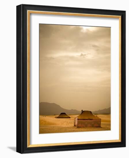 Traditional Bedouin Tents in the Sahara Desert, Near Zagora, Merzouga, Morocco, North Africa-Ian Egner-Framed Photographic Print