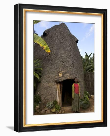 Traditional Beehive House of the Dorze People Made Entirely from Organic Materials, Ethiopia-Jane Sweeney-Framed Photographic Print