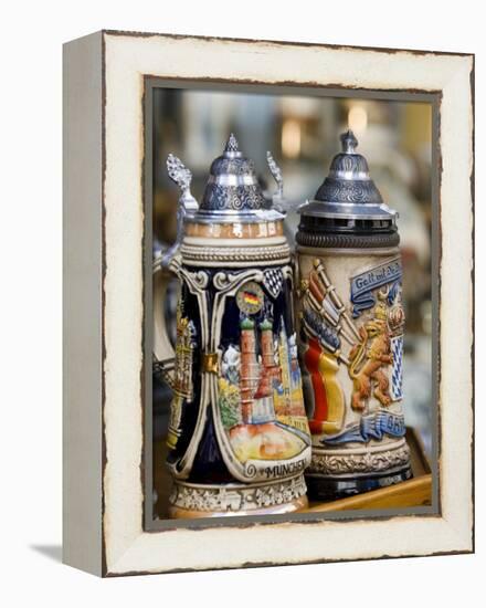 Traditional Beer Mugs, Munich, Bavaria, Germany-Yadid Levy-Framed Premier Image Canvas