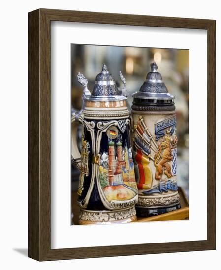 Traditional Beer Mugs, Munich, Bavaria, Germany-Yadid Levy-Framed Premium Photographic Print