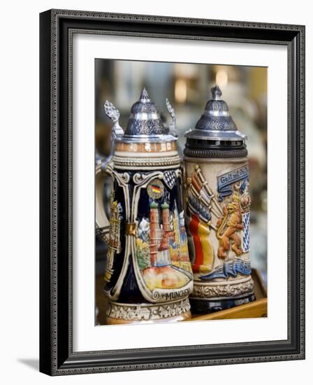 Traditional Beer Mugs, Munich, Bavaria, Germany-Yadid Levy-Framed Photographic Print