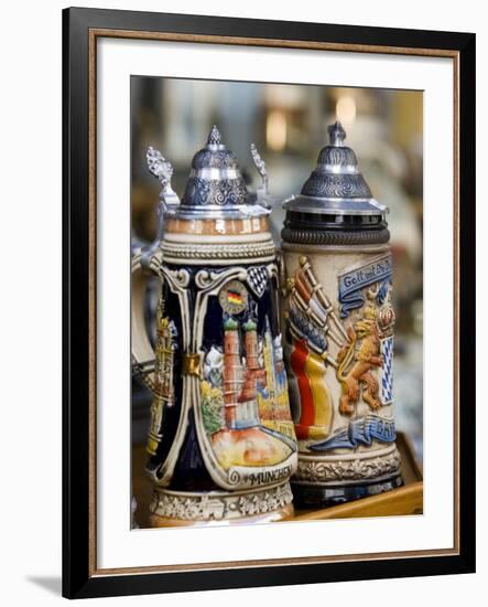 Traditional Beer Mugs, Munich, Bavaria, Germany-Yadid Levy-Framed Photographic Print