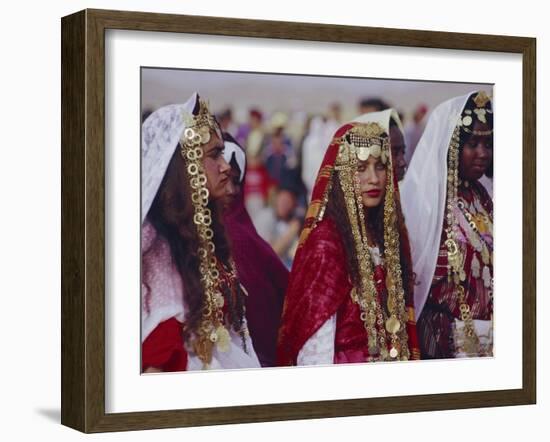 Traditional Berber Wedding, Tataouine Oasis, Tunisia, North Africa-J P De Manne-Framed Photographic Print