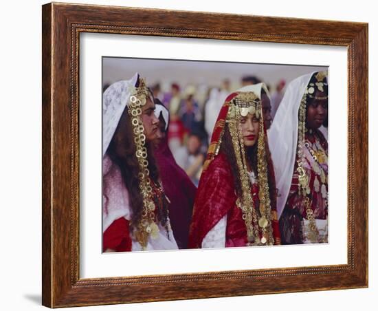 Traditional Berber Wedding, Tataouine Oasis, Tunisia, North Africa-J P De Manne-Framed Photographic Print