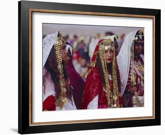 Traditional Berber Wedding, Tataouine Oasis, Tunisia, North Africa-J P De Manne-Framed Photographic Print