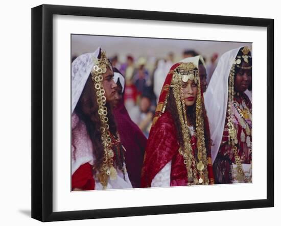 Traditional Berber Wedding, Tataouine Oasis, Tunisia, North Africa-J P De Manne-Framed Photographic Print