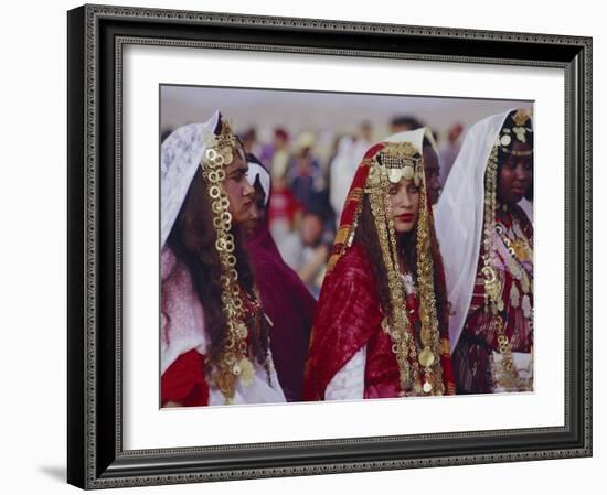 Traditional Berber Wedding, Tataouine Oasis, Tunisia, North Africa-J P De Manne-Framed Photographic Print