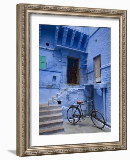 Traditional Blue Architechture, Jodhpur, Rajasthan, India-Doug Pearson-Framed Photographic Print