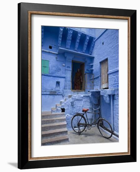 Traditional Blue Architechture, Jodhpur, Rajasthan, India-Doug Pearson-Framed Photographic Print