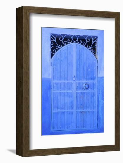 Traditional Blue Painted Door, Chefchaouen, Morocco, North Africa, Africa-Neil Farrin-Framed Photographic Print