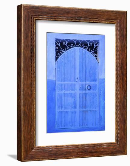 Traditional Blue Painted Door, Chefchaouen, Morocco, North Africa, Africa-Neil Farrin-Framed Photographic Print