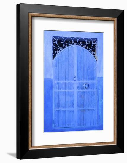 Traditional Blue Painted Door, Chefchaouen, Morocco, North Africa, Africa-Neil Farrin-Framed Photographic Print