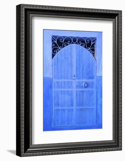 Traditional Blue Painted Door, Chefchaouen, Morocco, North Africa, Africa-Neil Farrin-Framed Photographic Print