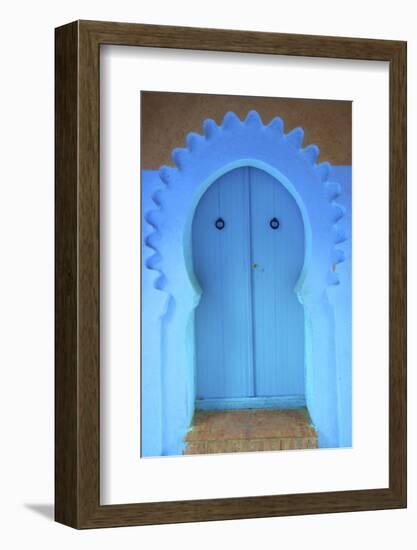 Traditional Blue Painted Door, Chefchaouen, Morocco, North Africa, Africa-Neil Farrin-Framed Photographic Print