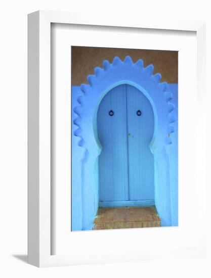 Traditional Blue Painted Door, Chefchaouen, Morocco, North Africa, Africa-Neil Farrin-Framed Photographic Print