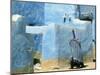 Traditional Blue Woven, Brocade Shawl of Siwa, Egypt-Alexander Nesbitt-Mounted Photographic Print