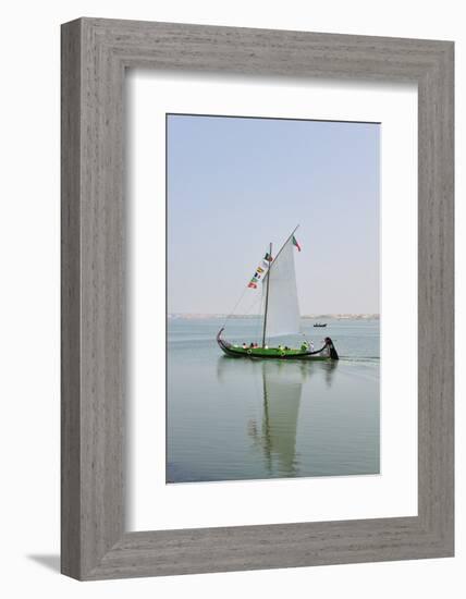 Traditional Boat (Moliceiro) Used to Collect Seaweed in the Ria De Aveiro, Beira Litoral, Portugal-Mauricio Abreu-Framed Photographic Print