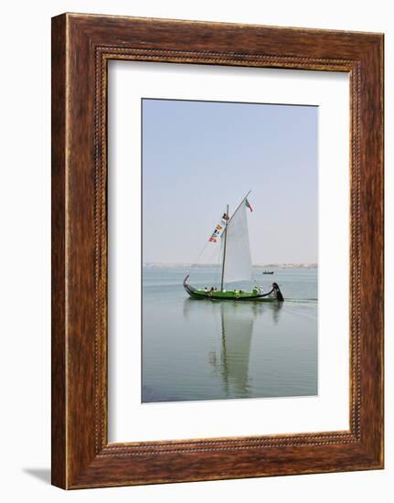 Traditional Boat (Moliceiro) Used to Collect Seaweed in the Ria De Aveiro, Beira Litoral, Portugal-Mauricio Abreu-Framed Photographic Print