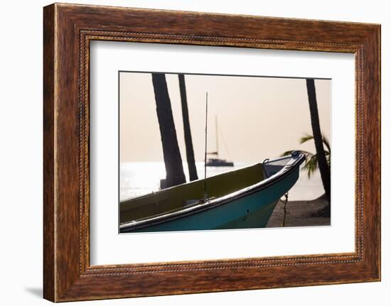 Traditional boat on the beach at Marigot Bay at dusk, St. Lucia, Windward Islands, West Indies Cari-Martin Child-Framed Photographic Print