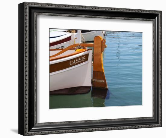 Traditional Boat with Wooden Rudder, Cassis, Cote d'Azur, Var, France-Per Karlsson-Framed Photographic Print