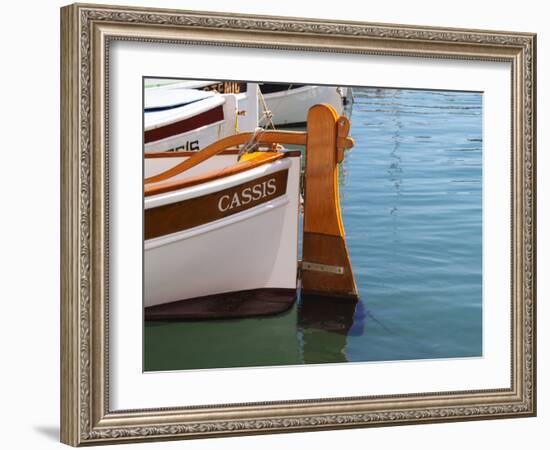 Traditional Boat with Wooden Rudder, Cassis, Cote d'Azur, Var, France-Per Karlsson-Framed Photographic Print