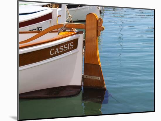 Traditional Boat with Wooden Rudder, Cassis, Cote d'Azur, Var, France-Per Karlsson-Mounted Photographic Print