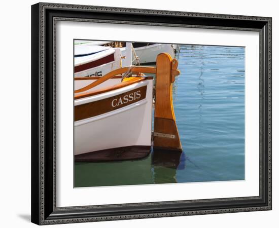 Traditional Boat with Wooden Rudder, Cassis, Cote d'Azur, Var, France-Per Karlsson-Framed Photographic Print