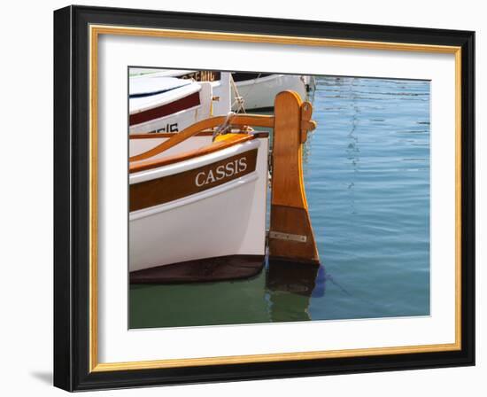 Traditional Boat with Wooden Rudder, Cassis, Cote d'Azur, Var, France-Per Karlsson-Framed Photographic Print