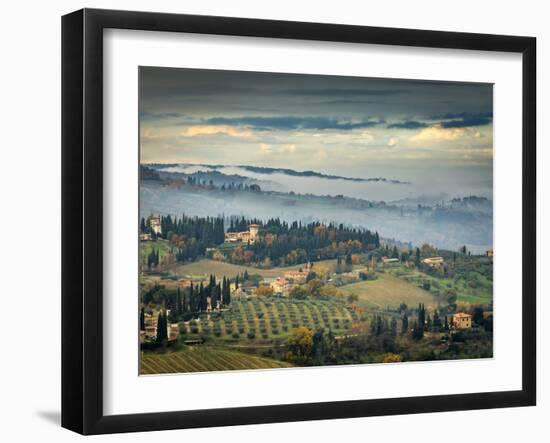 Traditional Buildings in San Quirico, Valle De Orcia, Tuscany, Italy-Nadia Isakova-Framed Photographic Print