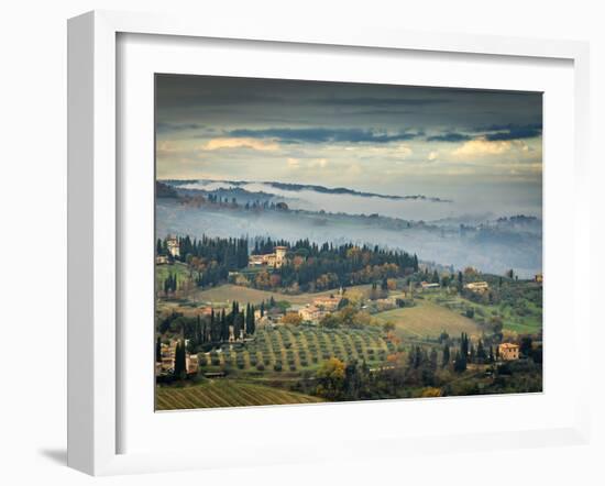 Traditional Buildings in San Quirico, Valle De Orcia, Tuscany, Italy-Nadia Isakova-Framed Photographic Print