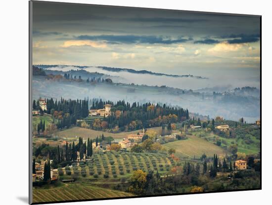 Traditional Buildings in San Quirico, Valle De Orcia, Tuscany, Italy-Nadia Isakova-Mounted Photographic Print