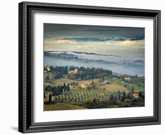 Traditional Buildings in San Quirico, Valle De Orcia, Tuscany, Italy-Nadia Isakova-Framed Photographic Print