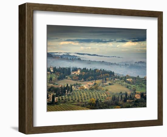 Traditional Buildings in San Quirico, Valle De Orcia, Tuscany, Italy-Nadia Isakova-Framed Photographic Print