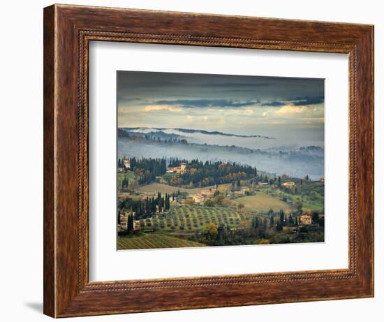 Traditional Buildings in San Quirico, Valle De Orcia, Tuscany, Italy-Nadia Isakova-Framed Photographic Print