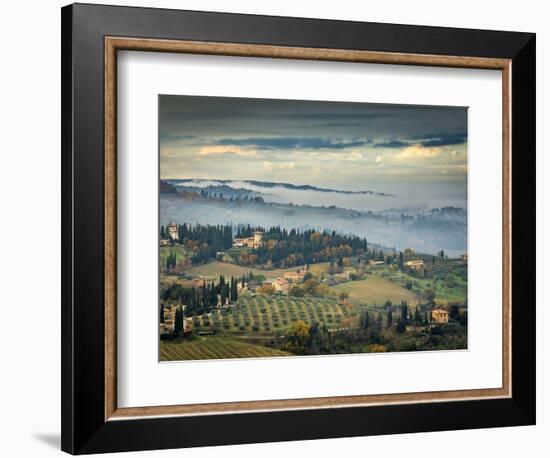 Traditional Buildings in San Quirico, Valle De Orcia, Tuscany, Italy-Nadia Isakova-Framed Photographic Print