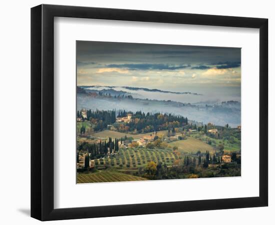 Traditional Buildings in San Quirico, Valle De Orcia, Tuscany, Italy-Nadia Isakova-Framed Photographic Print