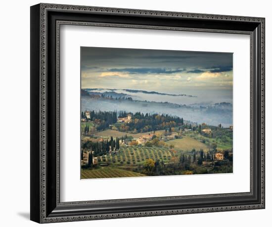 Traditional Buildings in San Quirico, Valle De Orcia, Tuscany, Italy-Nadia Isakova-Framed Photographic Print