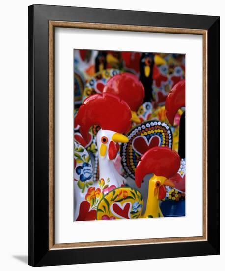 Traditional Ceramic Roosters, Portugal-Merrill Images-Framed Photographic Print