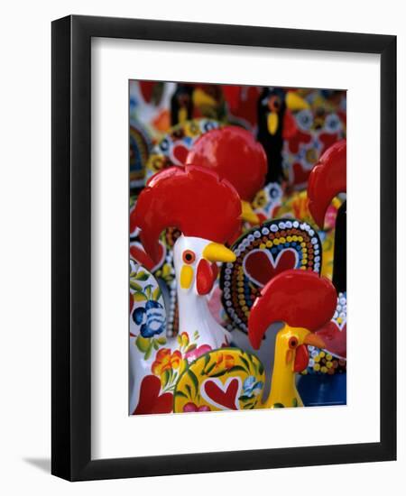 Traditional Ceramic Roosters, Portugal-Merrill Images-Framed Photographic Print