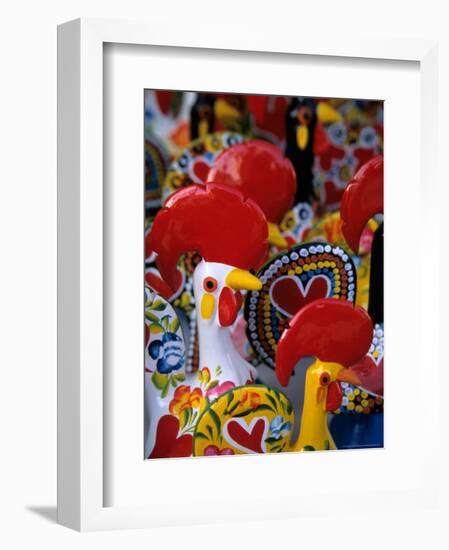 Traditional Ceramic Roosters, Portugal-Merrill Images-Framed Photographic Print