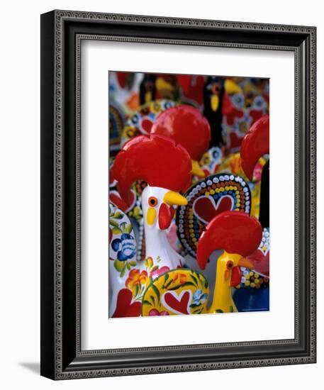 Traditional Ceramic Roosters, Portugal-Merrill Images-Framed Photographic Print