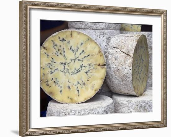 Traditional Cheese for Sale in Borough Market, London-Julian Love-Framed Photographic Print