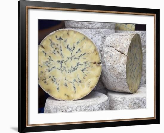 Traditional Cheese for Sale in Borough Market, London-Julian Love-Framed Photographic Print